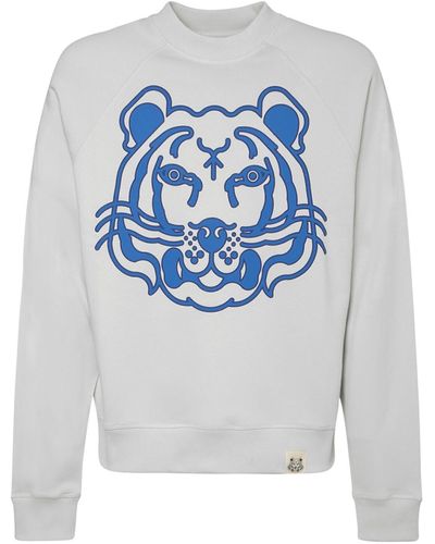 KENZO K-tiger コットンジャージースウェットシャツ - グレー