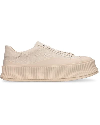 Jil Sander 40Mm Vulcanized Canvas Trainers - Natural