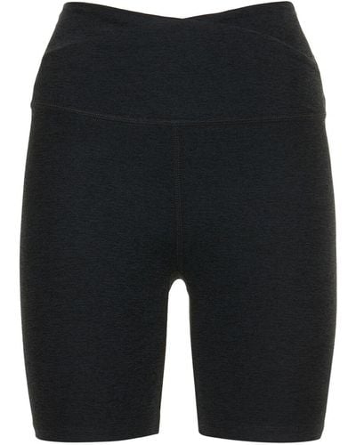 Beyond Yoga Shorts Biker At Your Leisure In Techno Stretch - Nero