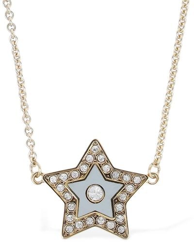 Tory Burch Kira Crystal Star Pendant Necklace - White