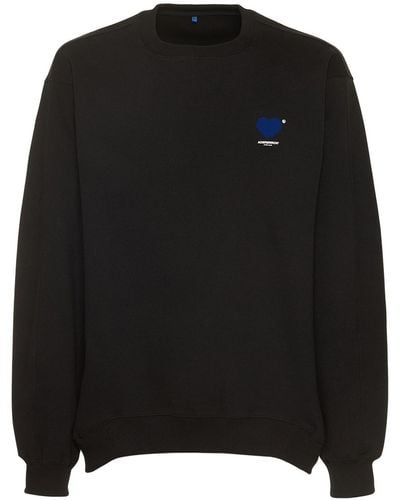 Adererror Logo Embroidered Cotton Blend Sweatshirt - Black