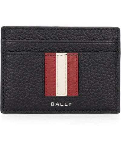 Bally Ribbon Leather Card Holder - Black