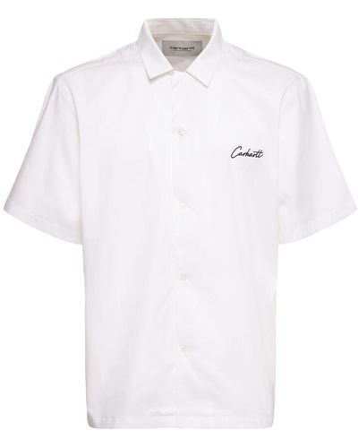 Carhartt Delray Cotton Blend Short Sleeve Shirt - White