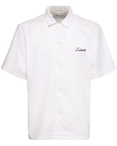 Carhartt Kurzärmeliges Hemd Aus Baumwollmischung "delray" - Weiß