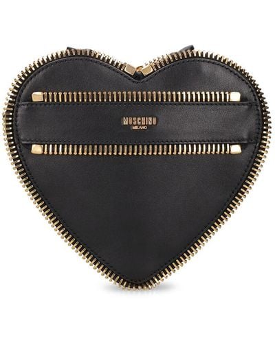 Moschino Rider Leather Heart Bag - Blue