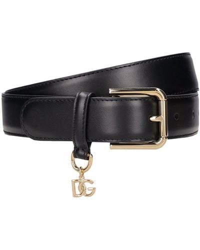 Dolce & Gabbana 30Mm Leather Belt - Blue