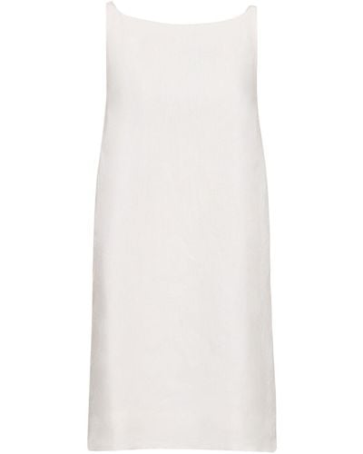 Posse Jordan Linen Mini Dress - White