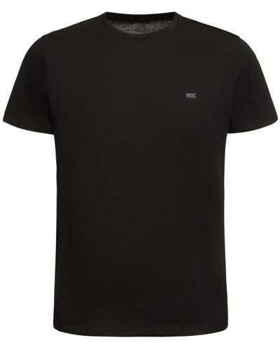 DIESEL Pack Of 3 Cotton Jersey T-Shirts - Black