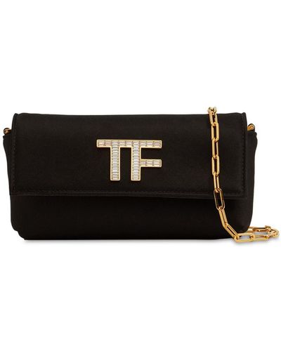 Tom Ford Small Tf Satin Shoulder Bag - Black