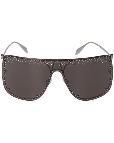 Alexander McQueen Am0313S Metal Sunglasses - Grey