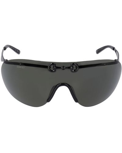 Gucci gg1656s Mask-shaped Metal Sunglasses - Black
