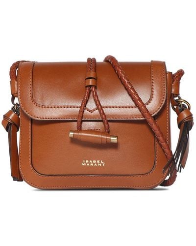 Isabel Marant Vigo Leather Flap Bag - Brown