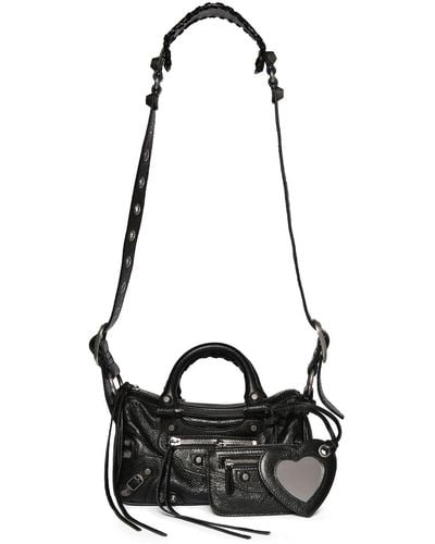 Balenciaga Mini Le Cagole Leather Duffle Bag - Black