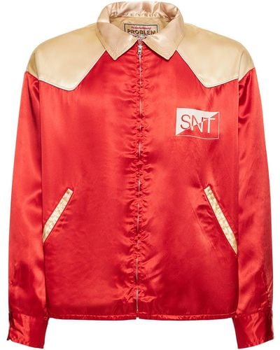 Saint Michael Disorder Of The Divine Logo Jacket - Red