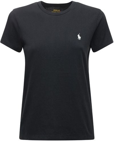 Polo Ralph Lauren Camiseta de jersey de algodón con logo - Negro