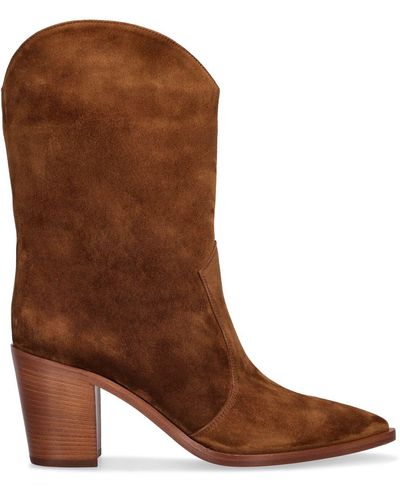 Gianvito Rossi Denver Texas Suede Boot - Brown