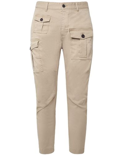 DSquared² Pantalones de algodón stretch - Neutro