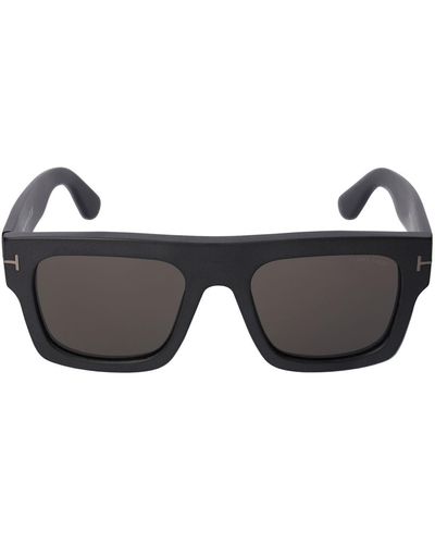 Tom Ford Fausto Squared Eco-acetate Sunglasses - Black