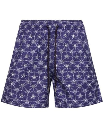 Vilebrequin Moorea Print Nylon Twill Swim Shorts - Blue