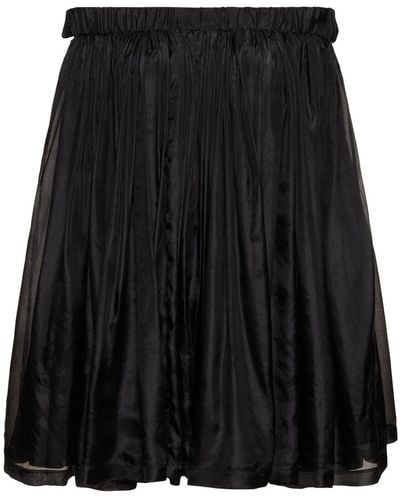 Rick Owens Medusa Off-shoulder Silk Mini Dress - Black