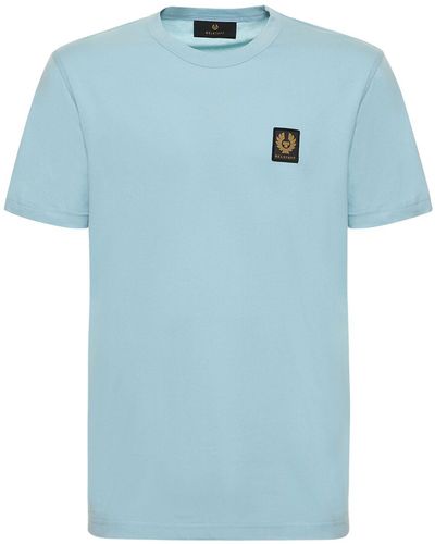 Belstaff Logo Cotton Jersey T-Shirt - Blue