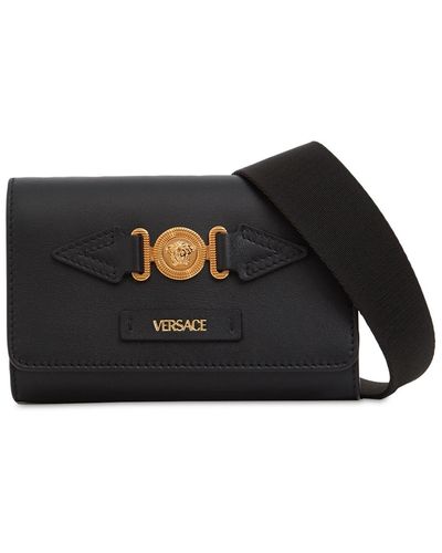 Versace Medusa Leather Belt Bag - Black