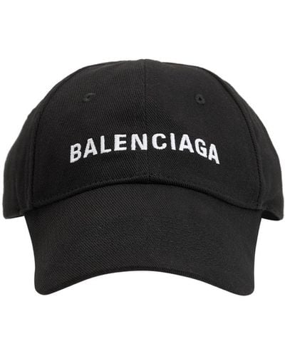 Balenciaga Cappello Baseball In Cotone Con Logo - Nero