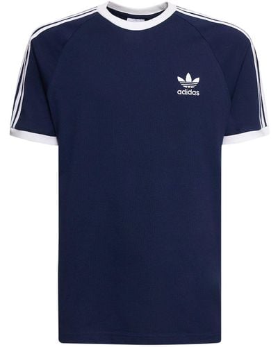 adidas Originals 3-stripes Cotton T-shirt - Blue