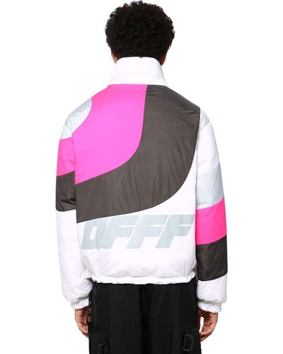 Off-White c/o Virgil Abloh Printed Nylon Down Jacket - Multicolour
