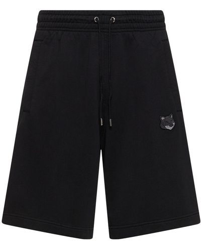 Maison Kitsuné Short oversize avec patch tête de renard - Noir