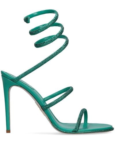 Rene Caovilla Cleo Crystal-embellished 115mm Sandals - Green