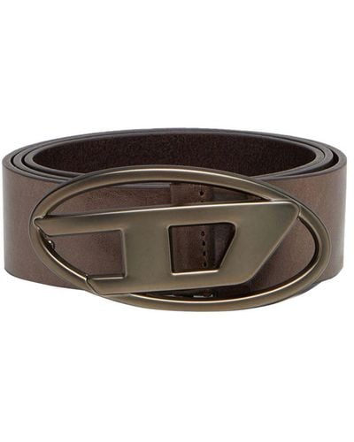 DIESEL Cintura 1Dr Con Fibbia Logo - Marrone