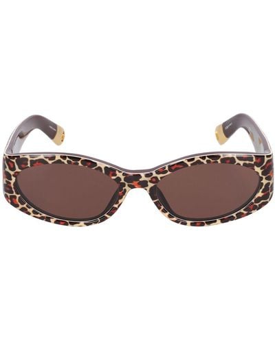 Jacquemus Lunettes de soleil les lunettes ovalo - Marron