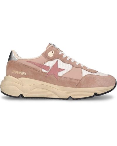 Golden Goose 30mm Running Sole Leather Sneakers - Pink