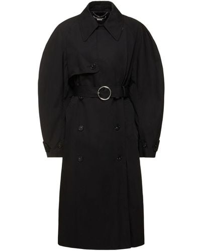 Stella McCartney Cotton Gabardine Belted Trench Coat - Black