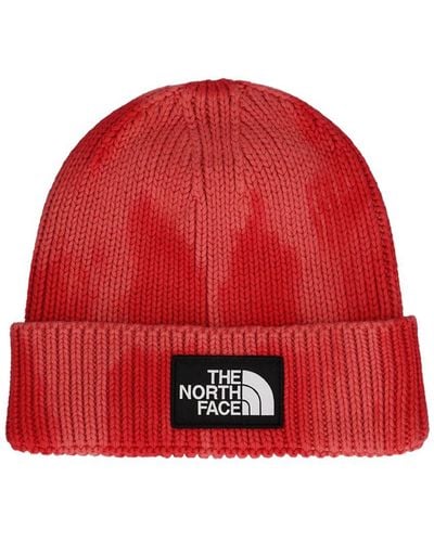 The North Face Tie Dye Logo Box Beanie - Red