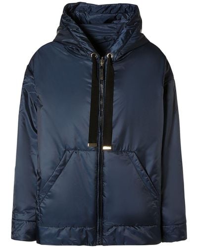 Max Mara Wendejacke Mit Kapuze "greenbox" - Blau