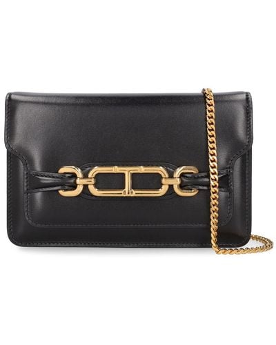 Tom Ford Small Whitney Box レザーバッグ - グレー