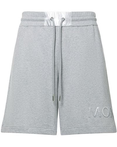 Moncler Shorts Aus Baumwolljersey - Grau