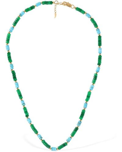 Missoma Turquoise & Green Stone Beaded Necklace