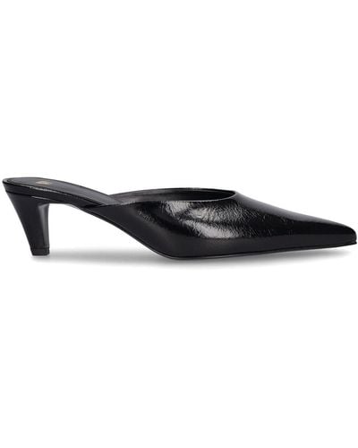 Totême 55Mm The Patent Leather Mule Court Shoes - Black