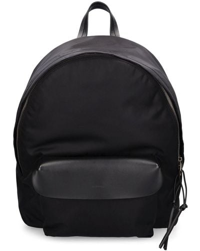 Jil Sander Nylon & Leather Backpack - Black