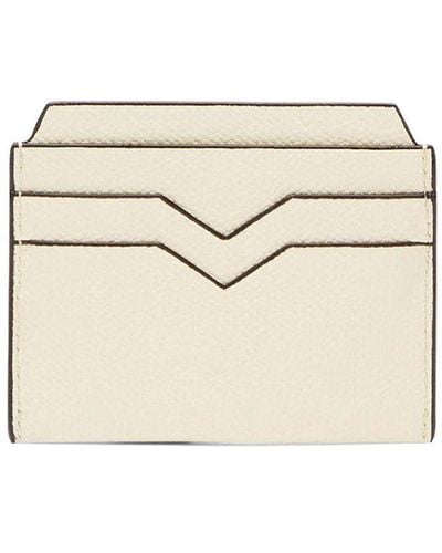 Valextra Leather Card Holder - Natural