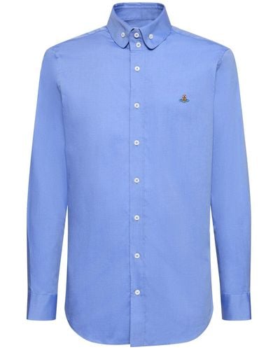 Vivienne Westwood Camisa de algodón popelina - Azul