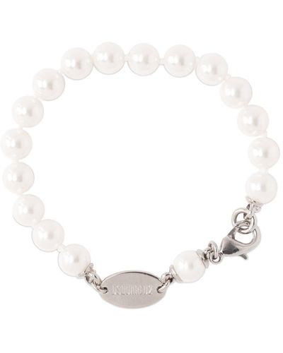 DSquared² Faux Pearl Chain Bracelet - White