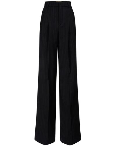 Saint Laurent Wool Blend Pants - Black