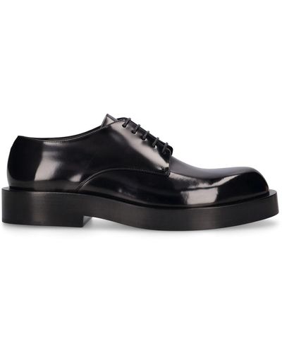 Jil Sander Leather Lace-up Derby Shoes - Black