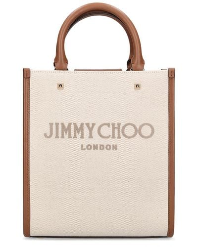 Jimmy Choo Avenue Tote Recycled Cotton Bag - Natural