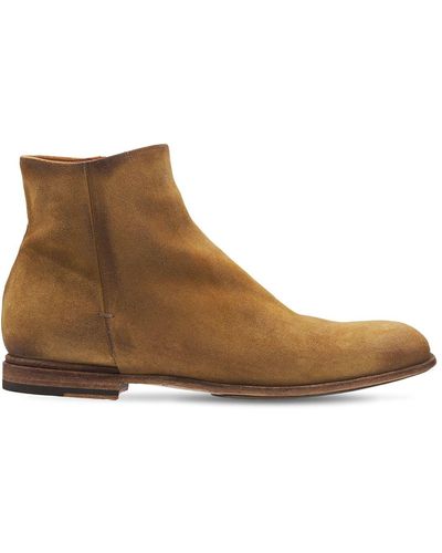 Pantanetti 25mm Zip-up Suede Ankle Boots - Brown
