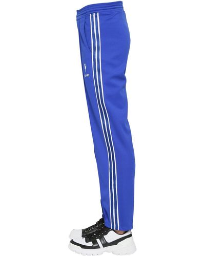 Neil Barrett Pantalones De Jersey Techno Con Logo - Azul